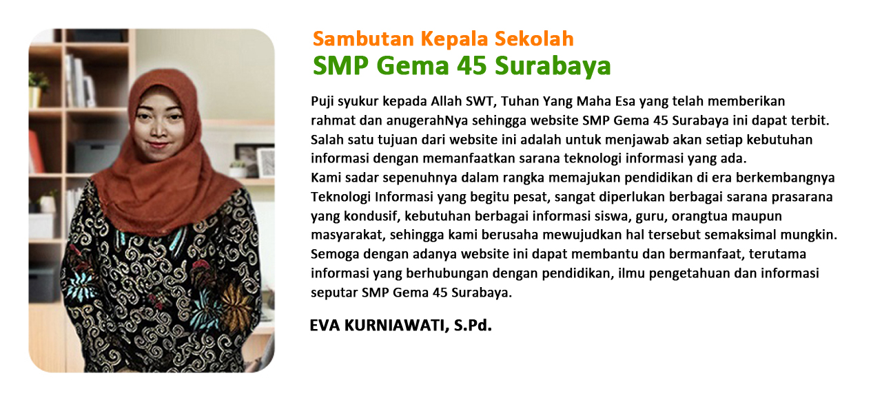 Sambutan Kepala Sekolah