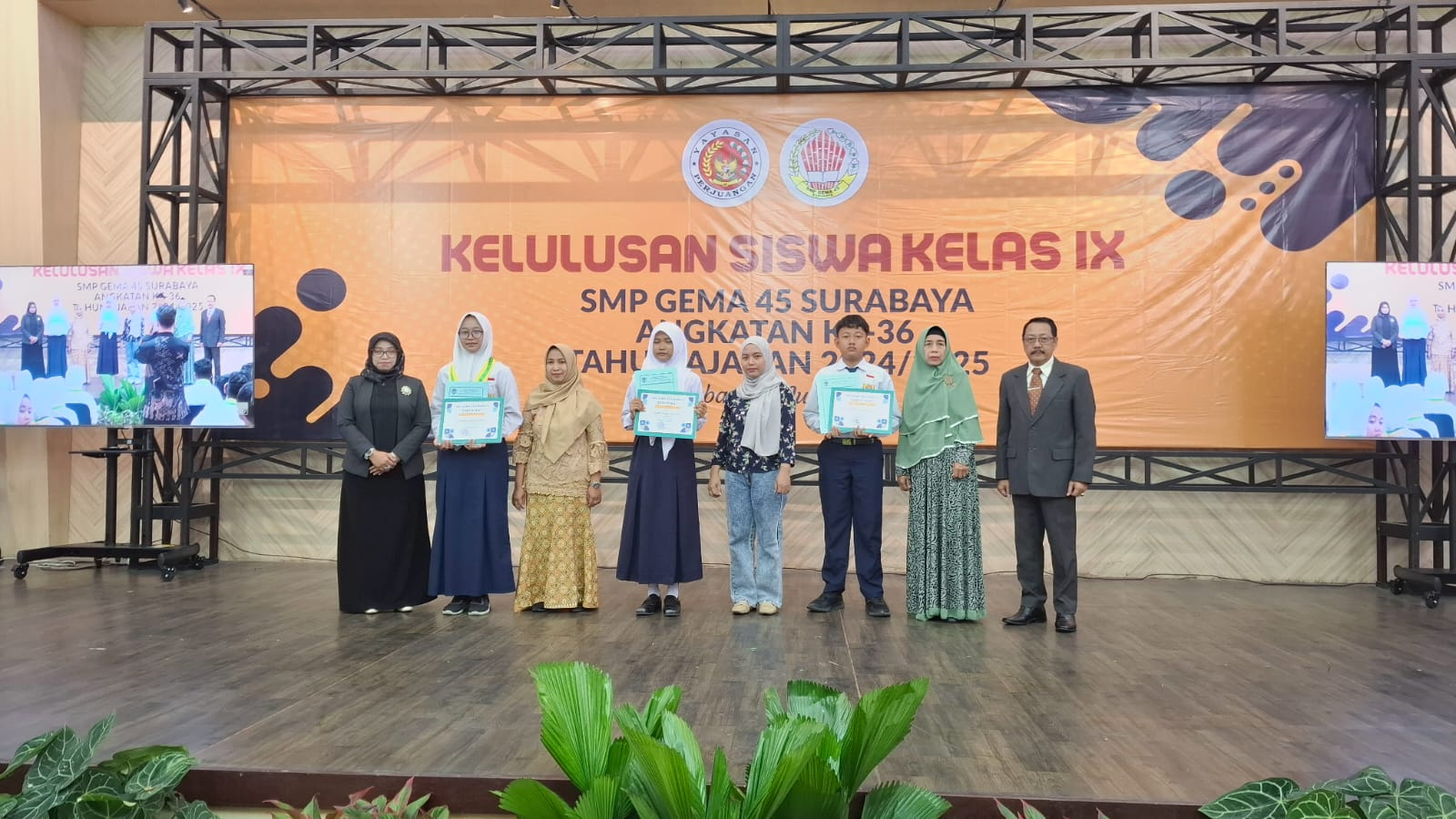 Peraih Nilai Akademik Sekolah Terbaik Kelas VII, VIII, dan IX TA. 2024-2025